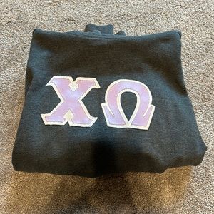 Chi Omega 3D letter hoodie